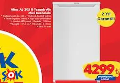 ALTUS AL 305 B TEZGAH ALTI MİNİ BUZDOLABI